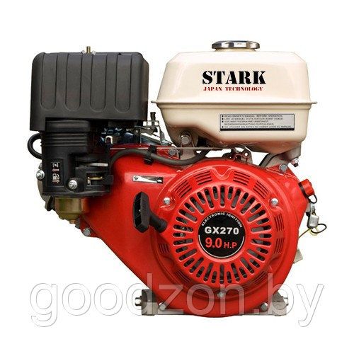 Двигатель бензиновый STARK GX270 (вал под шпонку 25мм, сетка 80x80 мм) 9л.с.