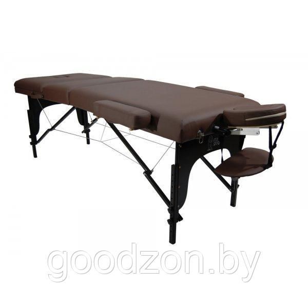 Массажный стол Atlas Sport, складной, 3-х секционный, деревянный, 70 см, LUX, коричневый