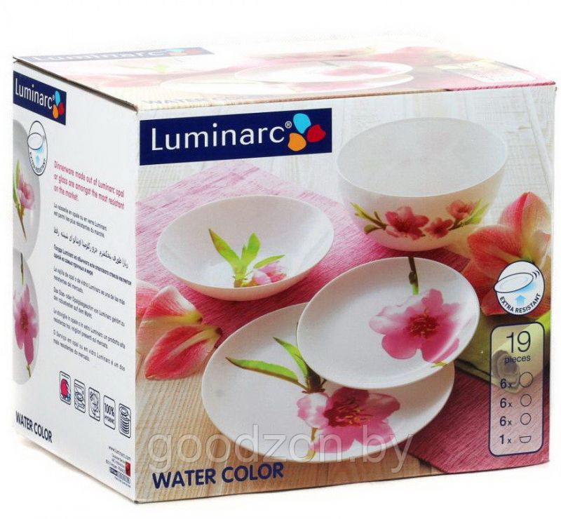 Столовый сервиз Luminarc Water Color E4905 19 пр