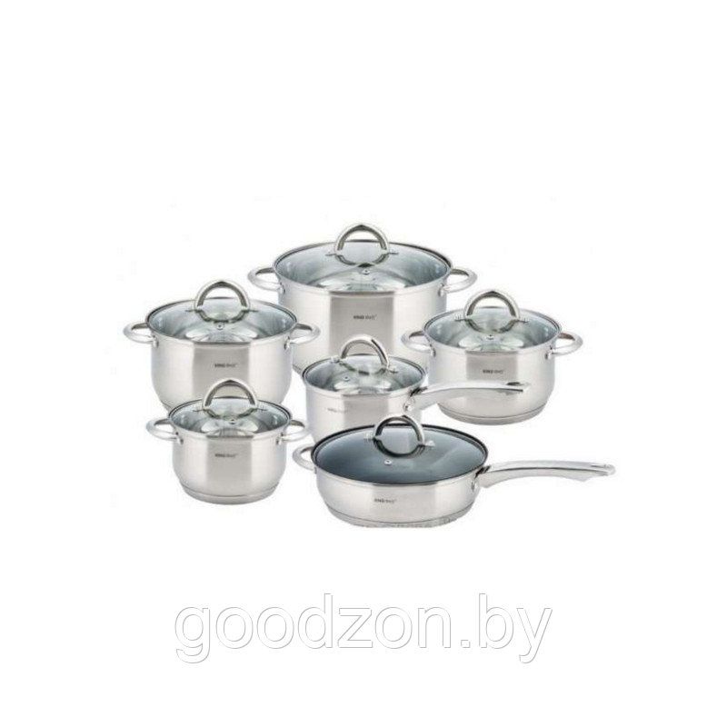 Набор посуды из нержавеющей стали на 12 предметов  KINGHoff  KH-4450