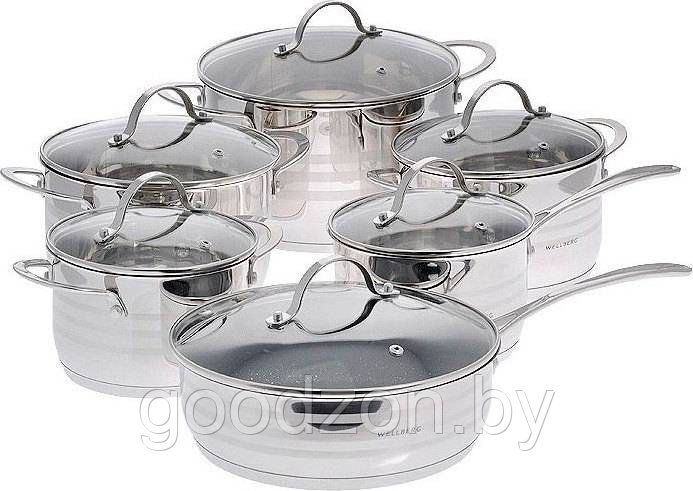 Набор посуды из 12 предметов Wellberg WB-2358