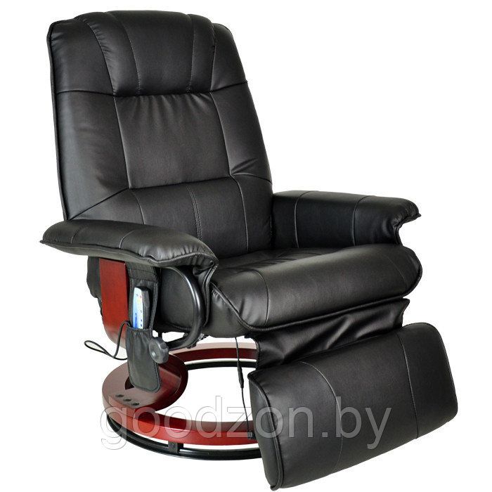 Вибромассажное кресло с пуфом Regoline (черное) 