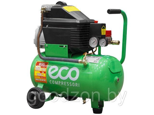 Компрессор Eco AE-251-2 (1.8кВт, 260л/мин, ресивер 25л)