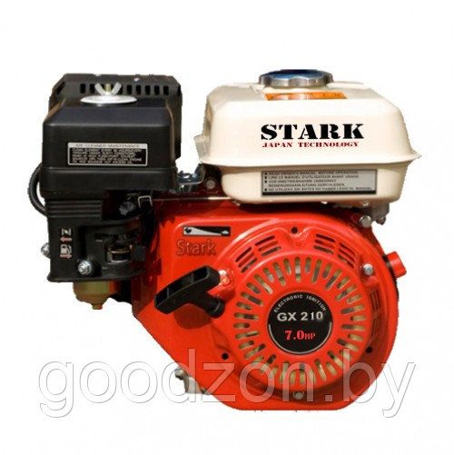 Двигатель бензиновый STARK GX210 F-R (сцепление и редуктор 2:1, 7 л.с., вал шпонка 20 мм)