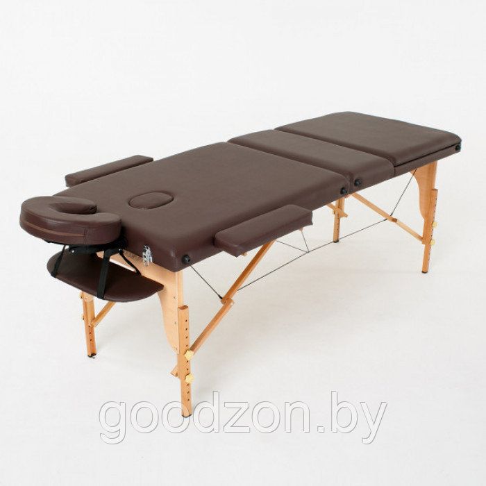 Массажный стол Atlas Sport, складной, 3-х секционный, деревянный, 70 см, коричневый