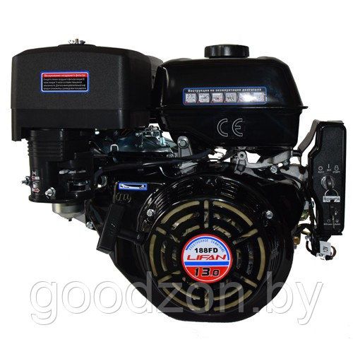 Двигатель бензиновый Lifan 188FD (вал под шпонку 25 мм, R-type, электростартер, 13л.с)