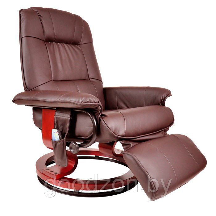 Вибромассажное кресло с пуфом Regoline (коричневое) 