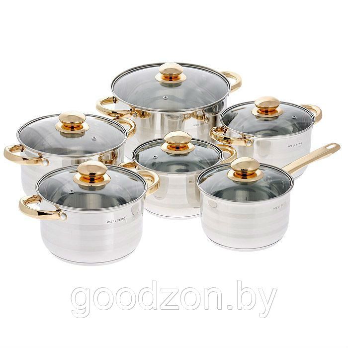 Набор посуды из 12 предметов Wellberg WB-1317